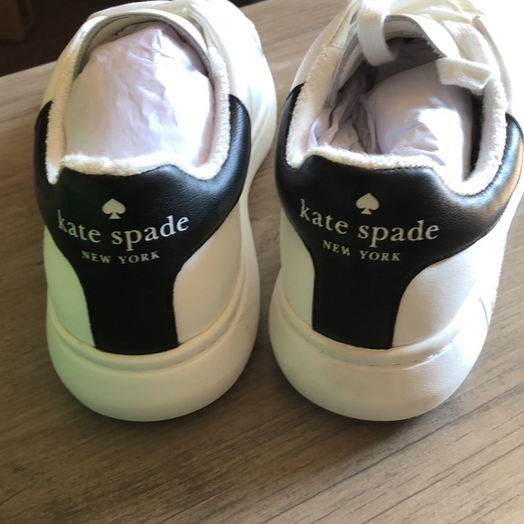 NWB Kate Spade Charli White and Black Sneakers size 7.5 - Picture 7 of 13